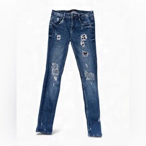 Zara Trafaluc women’s denim Distressed Blue Jeans size 4